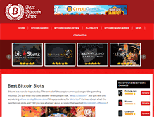Tablet Screenshot of bestbitcoinslots.com